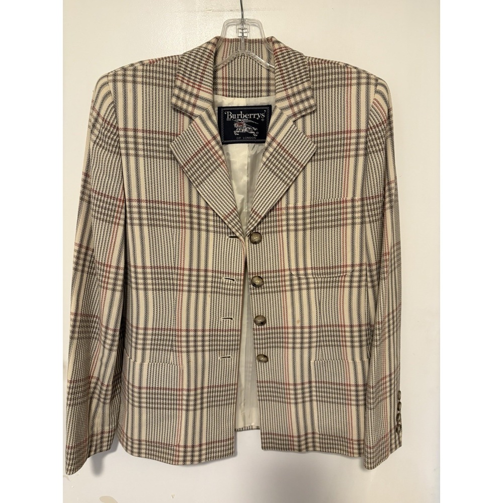 Women's Vintage Burberry's Plaid Blazer Size 2